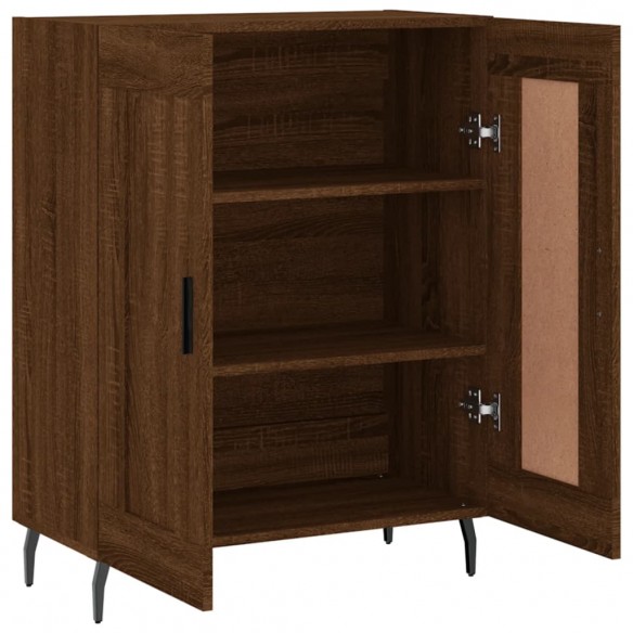 Buffet chêne marron 69,5x34x90 cm bois d'ingénierie