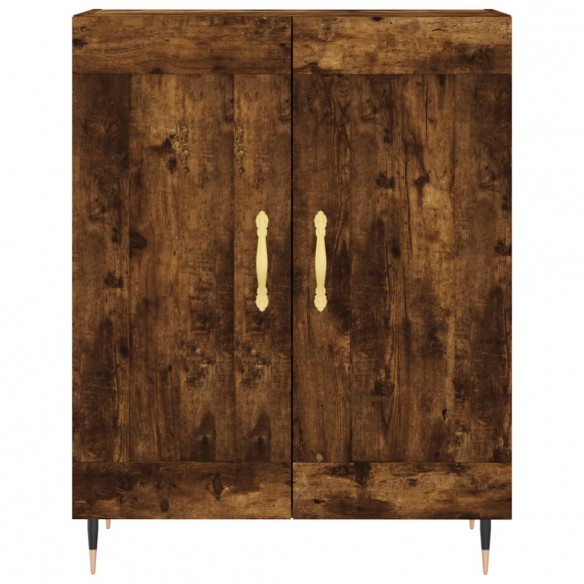 Buffet chêne fumé 69,5x34x90 cm bois d'ingénierie