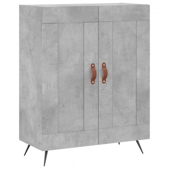 Buffet gris béton 69,5x34x90 cm bois d'ingénierie