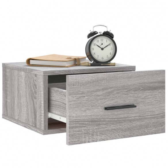 Tables de chevet murales 2 pcs sonoma gris 35x35x20 cm