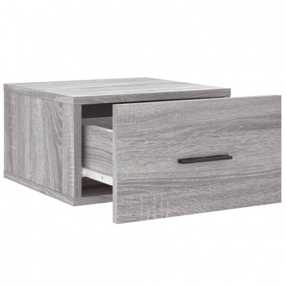 Tables de chevet murales 2 pcs sonoma gris 35x35x20 cm