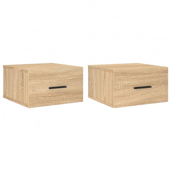 Tables de chevet murales 2 pcs chêne sonoma 35x35x20 cm