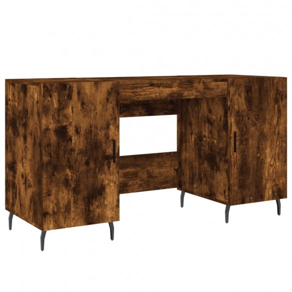 Bureau chêne fumé 140x50x75 cm bois d'ingénierie