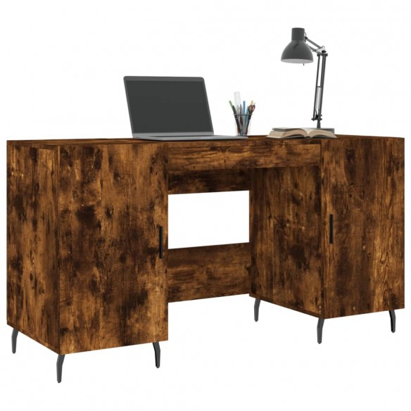 Bureau chêne fumé 140x50x75 cm bois d'ingénierie