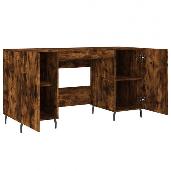 Bureau chêne fumé 140x50x75 cm bois d'ingénierie