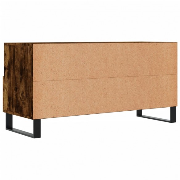 Meuble TV chêne fumé 102x36x50 cm bois d'ingénierie