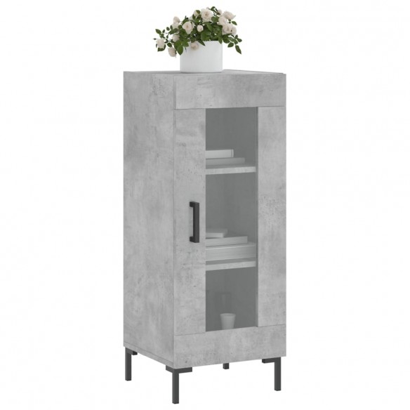 Buffet Gris béton 34,5x34x90 cm Bois d'ingénierie