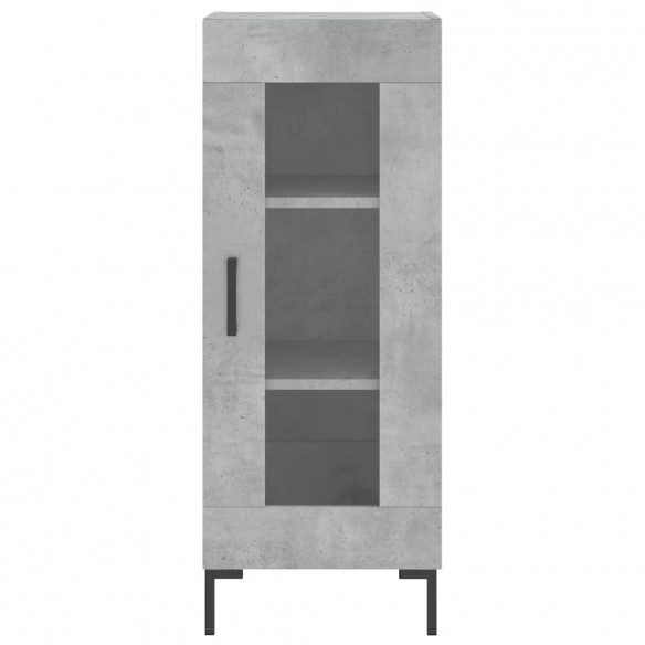 Buffet Gris béton 34,5x34x90 cm Bois d'ingénierie