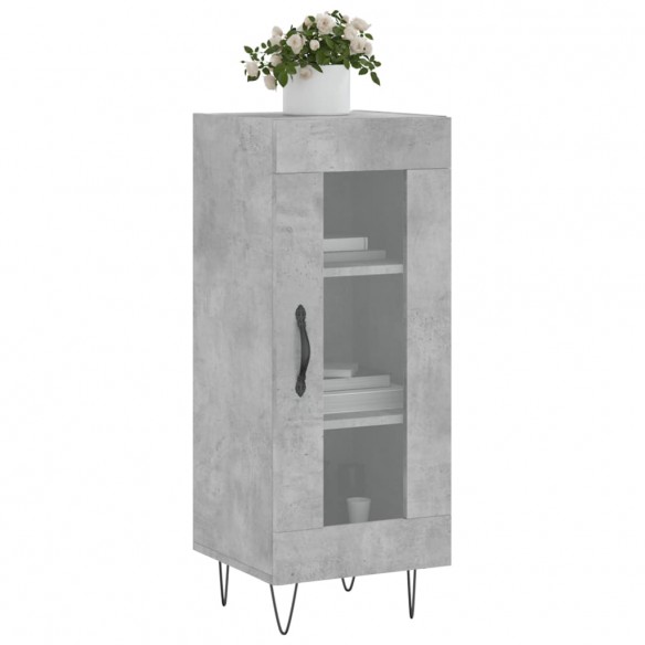 Buffet Gris béton 34,5x34x90 cm Bois d'ingénierie