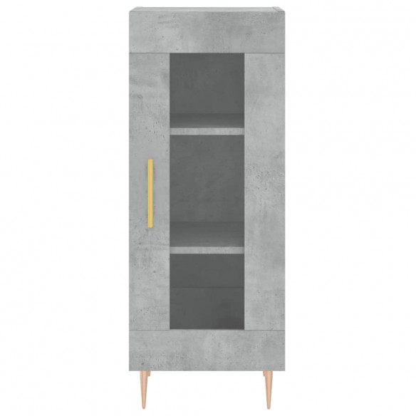 Buffet Gris béton 34,5x34x90 cm Bois d'ingénierie