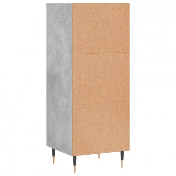 Buffet gris béton 34,5x32,5x90 cm bois d'ingénierie