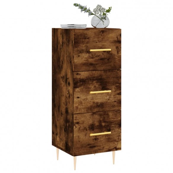 Buffet Chêne fumé 34,5x34x90 cm Bois d'ingénierie