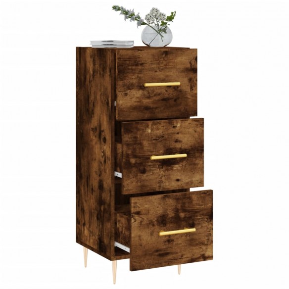 Buffet Chêne fumé 34,5x34x90 cm Bois d'ingénierie