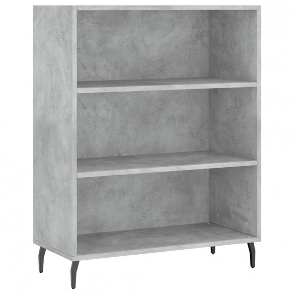 Armoire à étagères gris béton 69,5x32,5x90 cm bois d'ingénierie