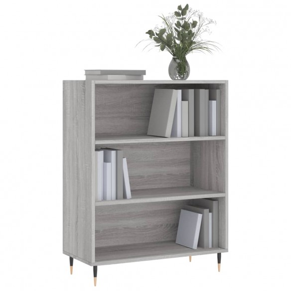 Bibliothèque sonoma gris 69,5x32,5x90 cm bois d'ingénierie