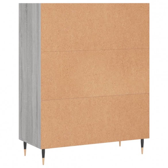 Bibliothèque sonoma gris 69,5x32,5x90 cm bois d'ingénierie