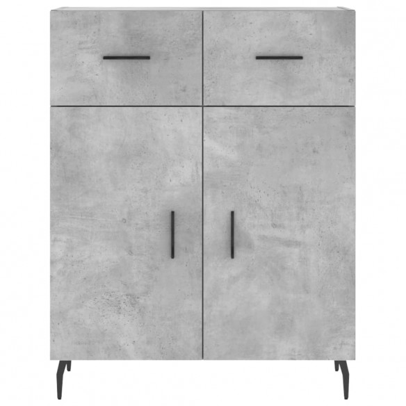 Buffet gris béton 69,5x34x90 cm bois d'ingénierie