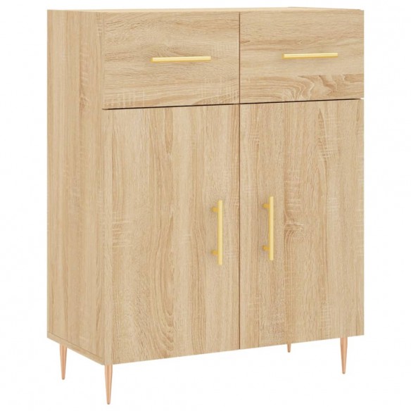 Buffet chêne sonoma 69,5x34x90 cm bois d'ingénierie