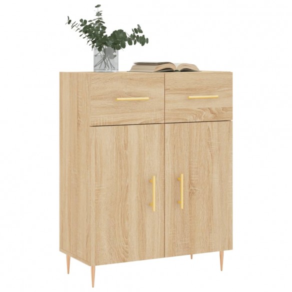 Buffet chêne sonoma 69,5x34x90 cm bois d'ingénierie