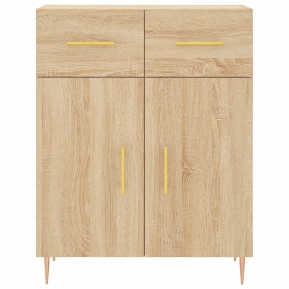 Buffet chêne sonoma 69,5x34x90 cm bois d'ingénierie