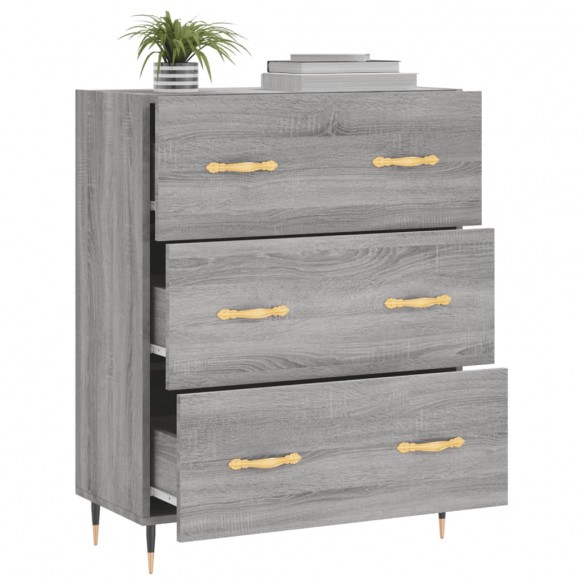 Buffet sonoma gris 69,5x34x90 cm bois d'ingénierie