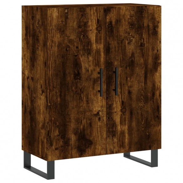 Buffet chêne fumé 69,5x34x90 cm bois d'ingénierie