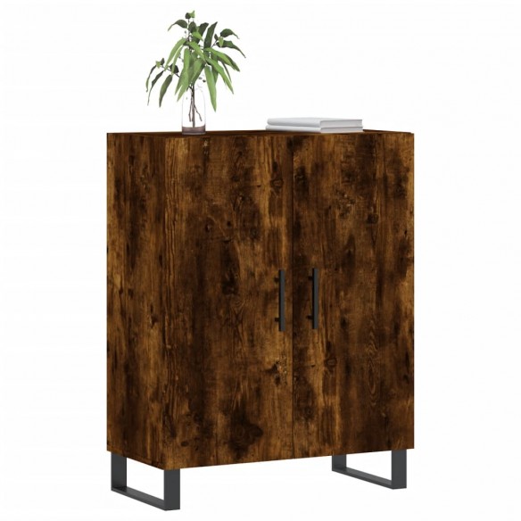 Buffet chêne fumé 69,5x34x90 cm bois d'ingénierie