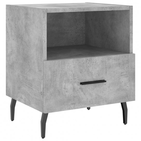 Table de chevet gris béton 40x35x47,5 cm bois d’ingénierie