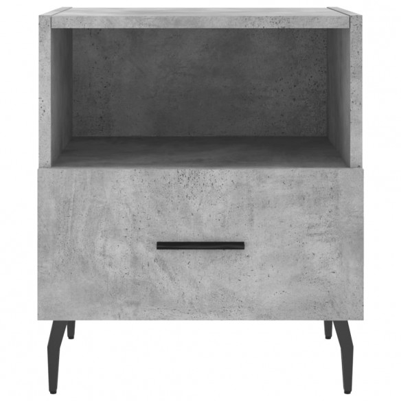 Table de chevet gris béton 40x35x47,5 cm bois d’ingénierie