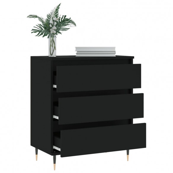 Buffet Noir 60x35x70 cm Bois d'ingénierie