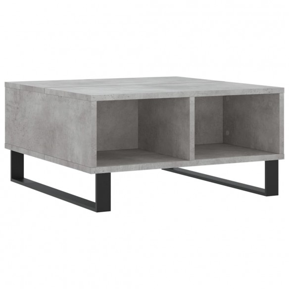 Table basse gris béton 60x60x30 cm bois d'ingénierie