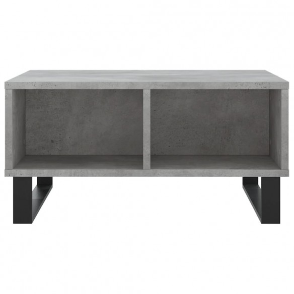 Table basse gris béton 60x60x30 cm bois d'ingénierie