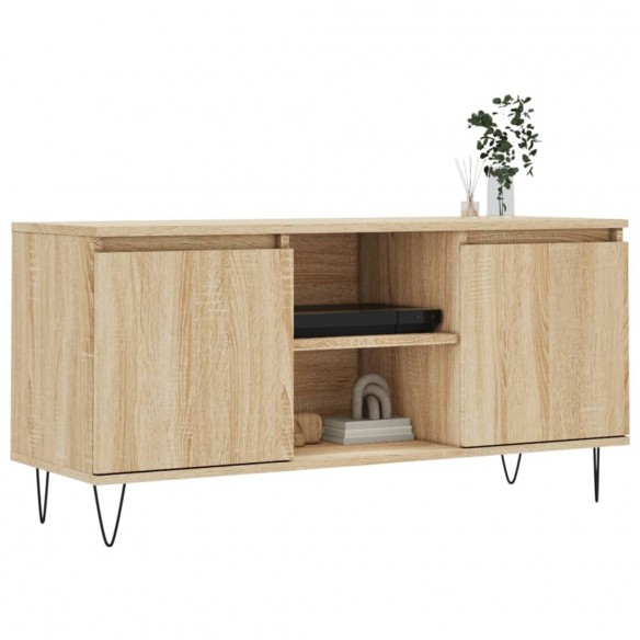 Meuble TV chêne sonoma 104x35x50 cm bois d'ingénierie