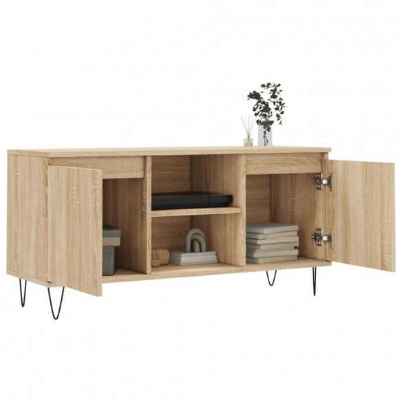 Meuble TV chêne sonoma 104x35x50 cm bois d'ingénierie