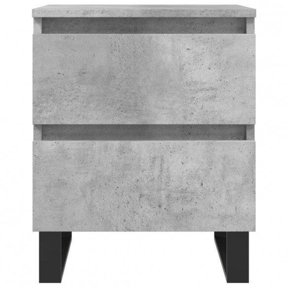 Table de chevet gris béton 40x35x50 cm bois d’ingénierie