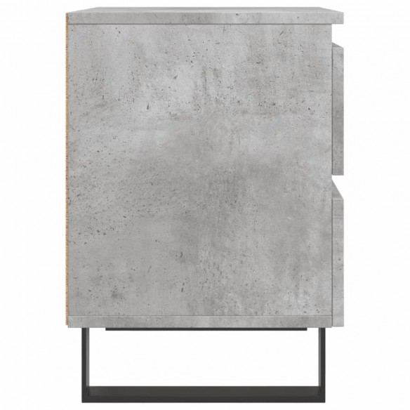 Table de chevet gris béton 40x35x50 cm bois d’ingénierie