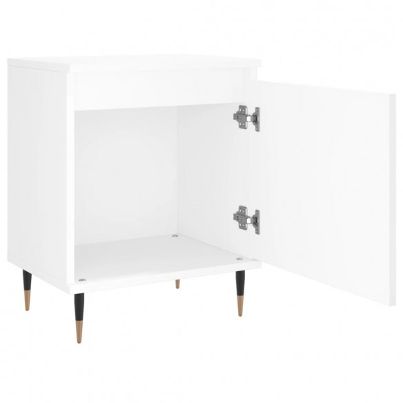 Tables de chevet 2 pcs blanc 40x30x50 cm bois d'ingénierie