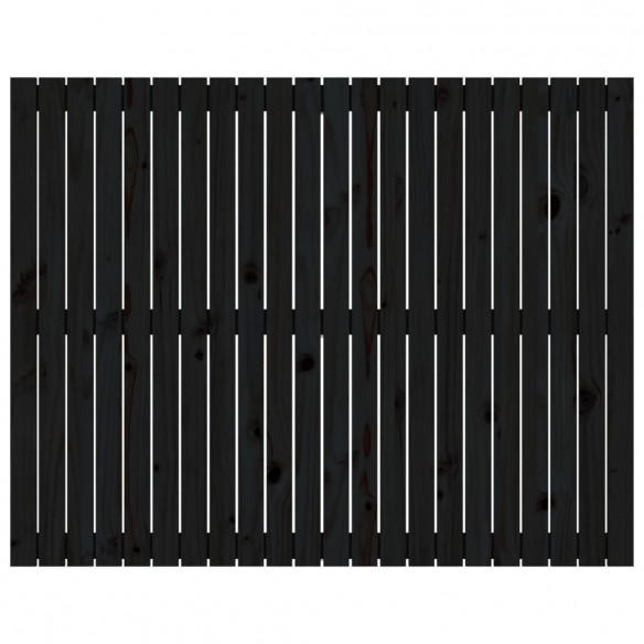 Tête de lit murale Noir 140x3x110 cm Bois massif de pin