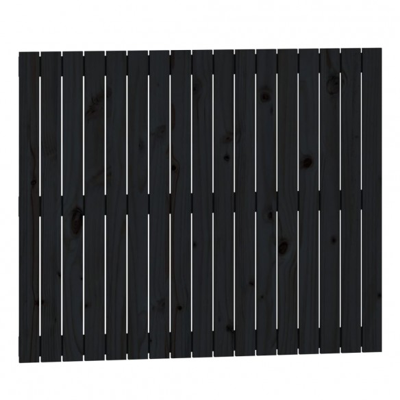 Tête de lit murale Noir 108x3x90 cm Bois massif de pin