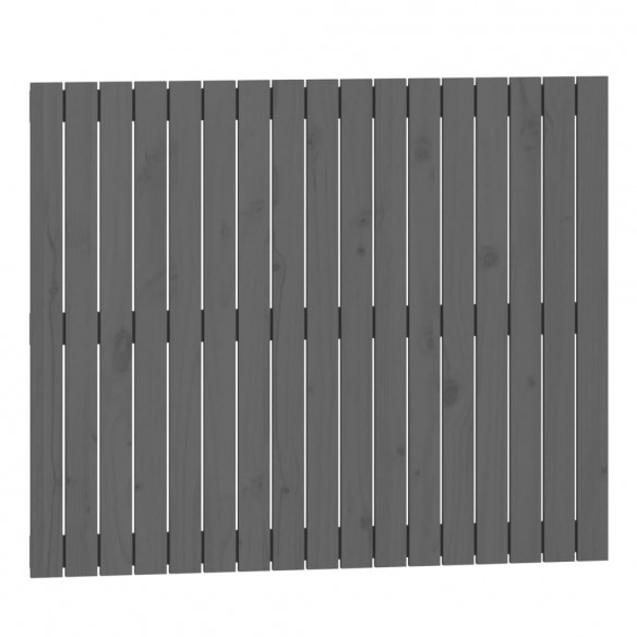 Tête de lit murale Gris 108x3x90 cm Bois massif de pin