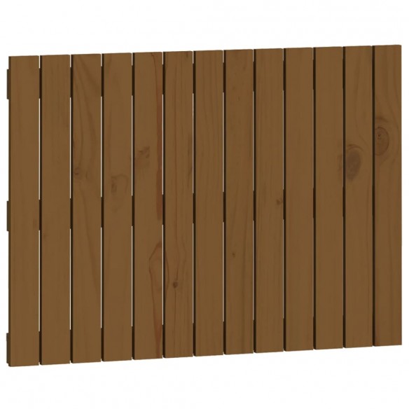 Tête de lit murale Marron miel 82,5x3x60 cm Bois massif de pin