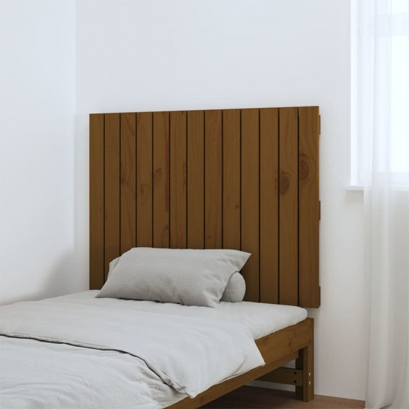 Tête de lit murale Marron miel 82,5x3x60 cm Bois massif de pin