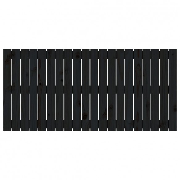 Tête de lit murale Noir 127,5x3x60 cm Bois massif de pin