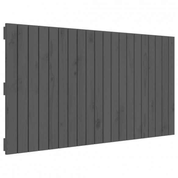 Tête de lit murale Gris 127,5x3x60 cm Bois massif de pin