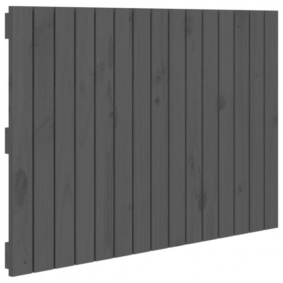 Tête de lit murale Gris 95,5x3x60 cm Bois massif de pin