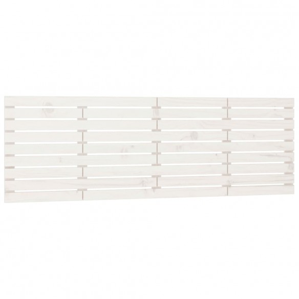 Tête de lit murale Blanc 206x3x63 cm Bois massif de pin