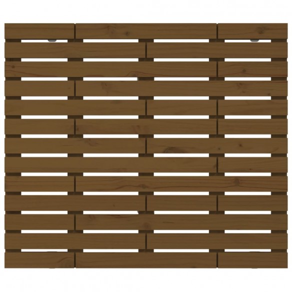 Tête de lit murale Marron miel 126x3x91,5 cm Bois massif de pin