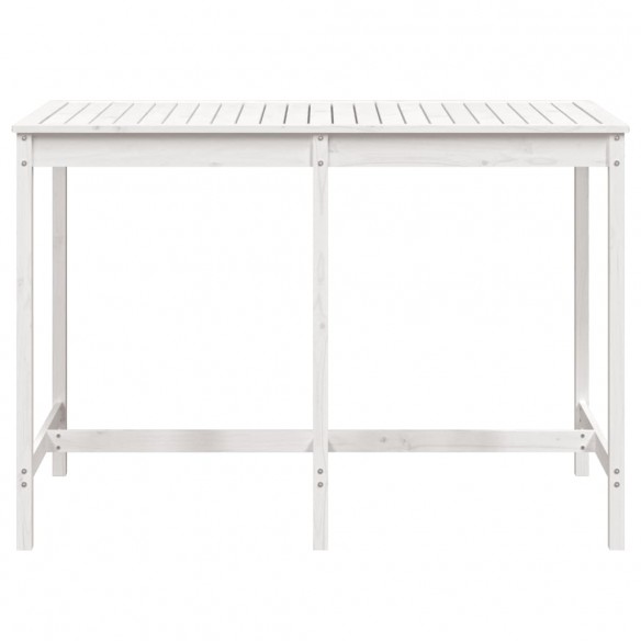 Table de jardin blanc 159,5x82,5x110 cm bois massif de pin