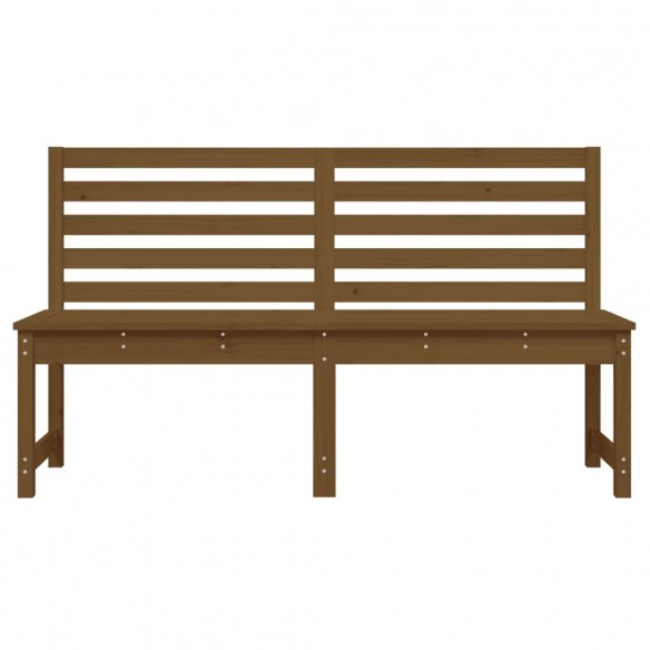 Banc de jardin marron miel 157,5 cm bois de pin massif