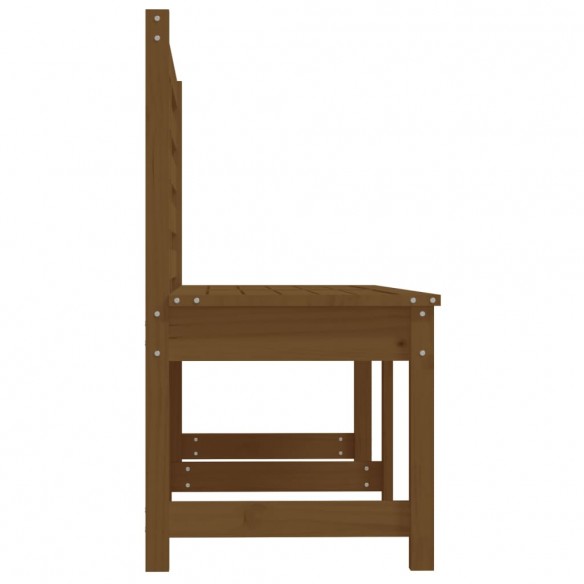 Banc de jardin marron miel 157,5 cm bois de pin massif